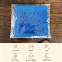 Logo personnalisé brodé imprimé torchon chiffon 30*30cm super absorbant microfibre petit carré torchon