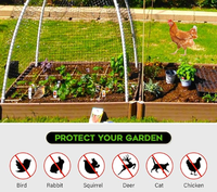 Filet anti-oiseaux en plastique HDPE PE, protection UV, maille de 10 mm, pour la protection des cultures et des légumes, filet de pêche noir, vente en gros