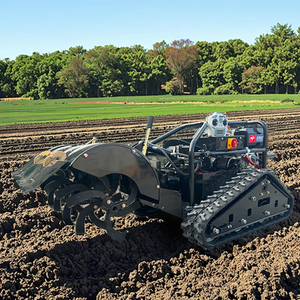 Nuovo Motozappa Cingolato Diesel 2026 con Telecomando, Micro Motozappa per Zappatura, Scavo, Dissodamento, Coltivatore e Riempitrice - Product Image 6