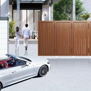 Portes pliantes coulissantes automatiques d'alliage d'aluminium de porte rétractable électrique intelligente durable pour l'hôtel de parc de cour de villa de jardin - Product Image 6