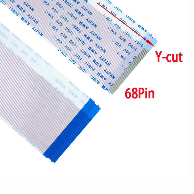 OEM/ODM Awm 20861 105C 60V VW-1 0.5mm Pitch 68Pin Y-cut FFC Flexible Flat Cable 100mm Length