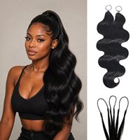 Extensions de cheveux humains vietnamiens à prix d'usine, mèches invisibles à plumes pour crochet, sans nœuds, bouclées, style bohème, pour tressage, ondulation naturelle