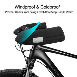 2023 Offre Spéciale gants de guidon de vélo de haute qualité, mitaines de cycliste pour l'hiver couverture thermique pour le maintien du guidon - Product Image 4