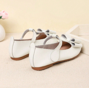 Chaussures de princesse à nœud pour filles, blanches, grandes tailles, en cuir souple pour enfants - Product Image 4
