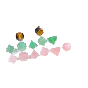 Juego de Placas de Cristal de Geometría Sagrada de los Sólidos Platónicos, Siete Chakras, Reiki, Curación, Piedra Natural Genuina Tallada, Gema, Feng Shui - Product Image 4