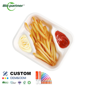 2 Compartiments Jetable Sauce Fromage Dip Nacho Tray Party Sugarcane Bagasse Snack <span class=keywords><strong>Taco</strong></span> Chip Container Supplies - Product Image 5