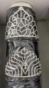 Diadème en strass en cristal clair avec des peignes latéraux de cheveux <span class=keywords><strong>couronne</strong></span> bal princesse reine beauté Pageant bijoux de cheveux - Product Image 3
