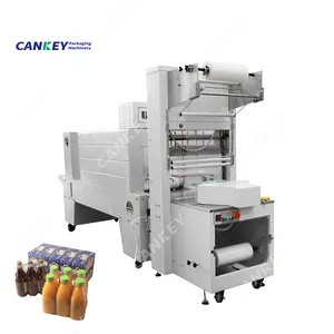 Automatic Heat Plastic Film Packing Wrapping 6 Packs Beer Bottles Shrinking Machine