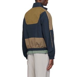 KingSen Wholesale <b>Men's</b> Vintage Color Block Windbreaker <b>Jacket</b> Stand Collar Loose Fit Outerwear with Zipper Drawstring Pocket - Product Image 5