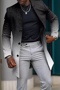 Vendita Calda Cappotto Lungo da Uomo Autunno Inverno, Spesso, Lunghezza Media, Monopetto, <span class=keywords><strong>Trench</strong></span> con Motivo Stampato - Product Image 2