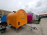 MAICHE Remorque de restauration mobile multifonctionnelle en plastique renforcé de fibres, personnalisée, orange, pour bonbons, café, chips et hot-dogs