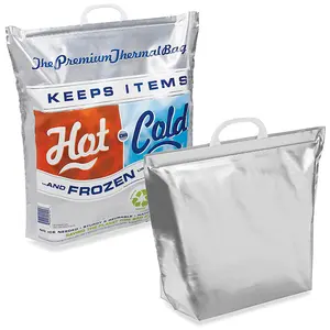 Powmr-sacs de rangement pour aliments chauds ou froids, feuille d'aluminium, isolé, glacière thermique réutilisable, vente en gros