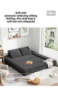 Sofá Plegable y Compresible 3 en 1, Sofá Cama Doble Personalizado para Espacios Pequeños, Colchón de Piso - Product Image 4