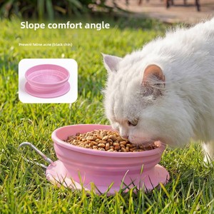 Nuevo Tazón Plegable de Silicona para Mascotas, Fácil de Limpiar, Duradero, Portátil, para Viajes, para <span class=keywords><strong>Perros</strong></span> y Gatos, Recipiente para Agua - Product Image 4