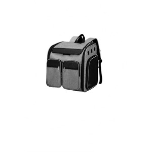Mochila para mascotas personalizada al por mayor, de fábrica BSCI, la más vendida, mochila de viaje Oxford para gatos, con estampado. - Product Image 2