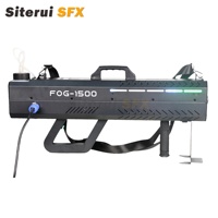 SITERUI SFX Pistolet à fumée portatif 1500W à LED, canon à fumée liquide, portée 6-8m pour scène, DJ, discothèques et soirées
