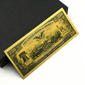 Billete Conmemorativo del 250 Aniversario de EE. UU. en Lámina de Oro, Moneda de Colección de $250, <span class=keywords><strong>Diseño</strong></span> de la Campana de la <span class=keywords><strong>Libertad</strong></span> y la <span class=keywords><strong>Estatua</strong></span> de la <span class=keywords><strong>Libertad</strong></span> - Product Image 4
