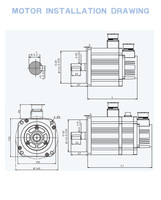 Moteur servo AC 1,5 kW 15,0 N.m 2500 tr/min et kit servo avec driver servo 50 A
