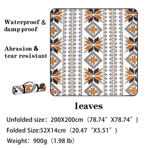 Bohemian Thickened Moisture-Proof <b>Picnic</b> <b>Blanket</b> Foldable Inflatable Outdoor Camping Mat Travel-friendly Floor Tent - Product Image 4