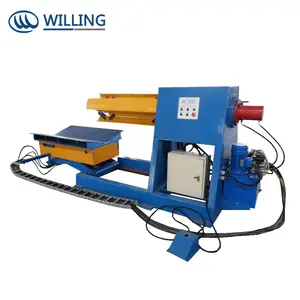 Aluminum Steel Coil Manual Uncoiler Decoiler Machine /hydrualic uncoiler with coil car