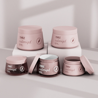 Pots à Crème Vert Mat Écologiques en Plastique PET pour Cheveux et Corps 150ml 250ml 350ml 500ml à Large Ouverture pour Soins de la Peau