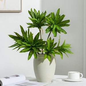Ramo de Bambú y Lirios Artificiales Meng Jie, Planta Decorativa de PVC Suave con Tres Cabezas para Interiores, Hogar y Sala de Estar - Product Image 3
