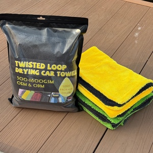 OEM/ODM <b>Drying</b> Non-woven Microfibra 1200gsm Microfiber <b>Towel</b> Car High Quality Twisted Loop Microfiber Car <b>Drying</b> <b>Towel</b> for Car - Product Image 1