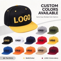 Cappello da Baseball a 6 Pannelli con Visiera Piatta, 100% Cotone, Logo Ricamato Personalizzato, Unisex, Stile Hip Hop, Snapback, Vendita all'Ingrosso