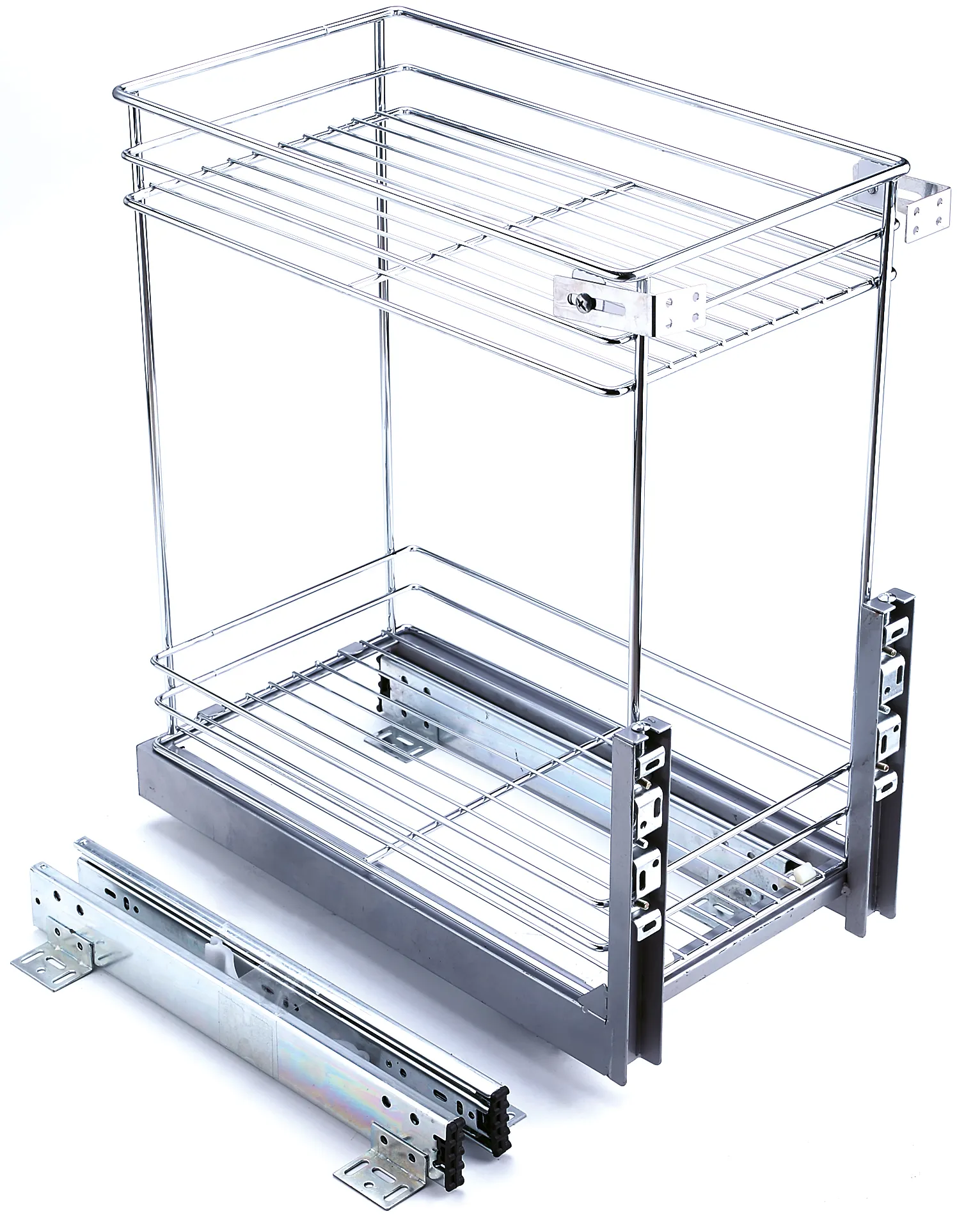 Chrome Wire Basket Stainless Steel Kitchen Chrome Plated Wire Sliding Basket