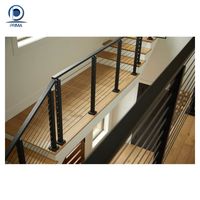 Rampe à câbles moderne sur mesure en acier inoxydable pour escalier, balcon et terrasse