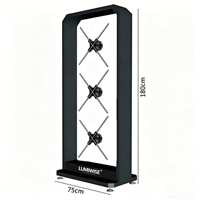 Ventilateur holographique 3D HoloCabinet 65 cm avec contrôle par application, couvercle en acrylique et support, projecteur publicitaire d'intérieur haute luminosité