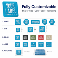 Étiquette personnalisée carrée en PVC souple, patch en caoutchouc avec logo 3D en relief, étiquette imperméable pour sacs, vêtements, chapeaux, chaussures