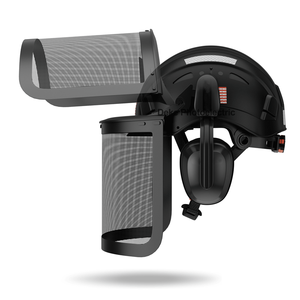 Kit de <span class=keywords><strong>casco</strong></span> de bosque DEKE, <span class=keywords><strong>casco</strong></span> duro de <span class=keywords><strong>motosierra</strong></span> con orejeras y escudo, <span class=keywords><strong>casco</strong></span> de seguridad con visera transparente para faciales de PC - Product Image 5