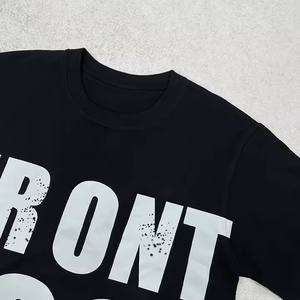 חולצת טי לגברים 100% כותנה, הדפס DTG, צווארון עבה, גזרה רחבה, כתפיים נמוכות, הדפס אותיות, לוגו בהתאמה אישית של RuiFei, איכות גבוהה - Product Image 2