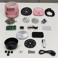 Friteuse à air numérique rose 4,5 L SKD CKD avec panneau tactile en plastique, pour usage commercial, idéale pour les rouleaux de printemps, samosas, empanadas - Modèle KA03001