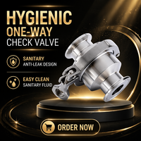 Vanne de retenue sanitaire en acier inoxydable avec joint EPDM anti-refoulement pour pipeline laitier et de boissons