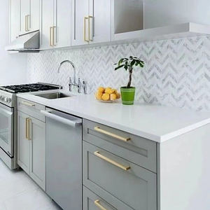 Tirador de barra cuadrada Vintage, manija de armario de cocina de oro cepillado, dormitorio, Hotel, sala de estar, taller escolar, cajón de tocador de Hospital - Product Image 4