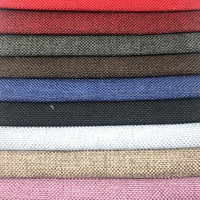 Échantillon gratuit pas cher 100% polyester canapé tissu chevrons lin tapisserie d'ameublement faux lin rouleaux