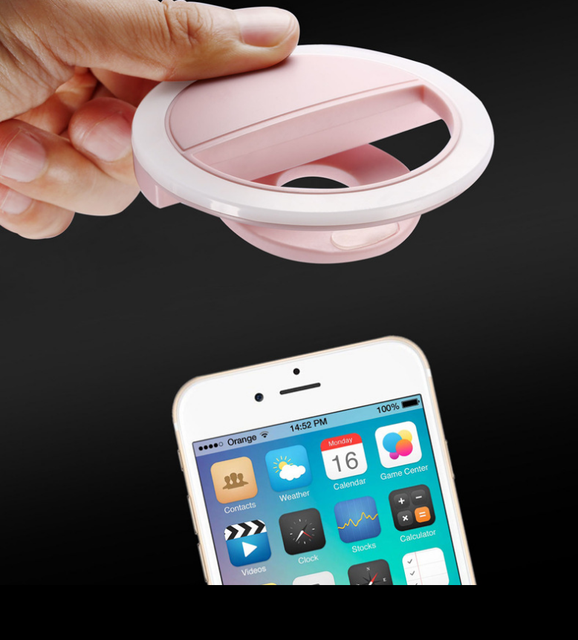 Customized Logo Clip on Cell Phone Selfie Flash Light Ring Portable Usb Rechargeable Mobile Phone Mini Led Selfie Ring Light