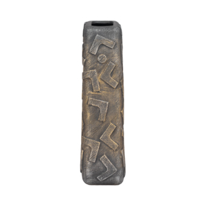 Vaso in ceramica astratto testurizzato con design geometrico scultoreo per soggiorno, decorazione per la casa, camera da letto, espositore d'accento - Product Image 4