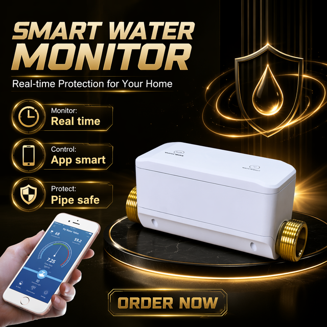 WiFi Smart Water Valve Water Pressure Detection Flow Temperature Detection Leakage One-key Detection