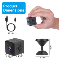 Caméra de sécurité sans fil miniature WiFi 2,4G 1080P, caméra de sécurité domestique, vision nocturne
