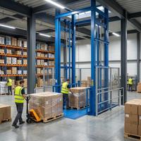 Vertikaler Lastenaufzug, Hydraulischer Wandmontierter Fracht-Aufzug für Keller, Kleiner Güteraufzug