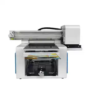 A4 A3 Uv Inkjet Format Besar Flatbed Uv Printer untuk Kaca Kayu PVC Kulit Kaca A4 Uv Flatbed Printer