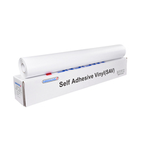 Masigns M-V-103G Vinyle PVC auto-adhésif 100 microns/140 g/m² à dos gris SAV imprimable, résistant à l'eau, écologique, durable et flexible