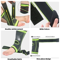 Bracelet de Cheville Sport Unisexe à Compression Réglable avec Logo Personnalisé, Soutien en Nylon pour Soulager la Douleur à