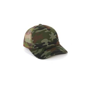 Casquette de camionneur vintage unisexe en coton pur incurvé de qualité supérieure, motif camouflage, 5 panneaux, maille extérieure - Product Image 2