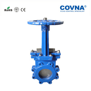 Válvula de cuchilla industrial de acero inoxidable o hierro fundido con bridas tipo Lug para lodos - Product Image 5