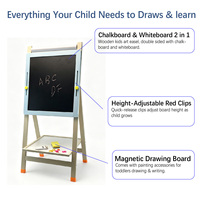 Chevalet en bois pour enfants avec rouleau de papier, en contreplaqué durable, jouet artistique pour dessin et peinture, pour l'apprentissage des enfants et des tout-petits, OEM ODM, logo personnalisé