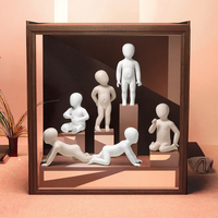 Maniquí de Fibra de Vidrio para Niños, Cuerpo Completo, con Cabeza de Huevo, para Exhibición de Ropa Infantil, Venta al por Mayor